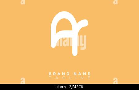 AR Alphabet letters Initials Monogram logo Stock Vector