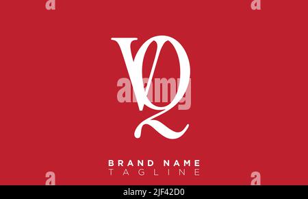 VQ Alphabet letters Initials Monogram logo Stock Vector