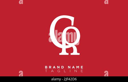 CR Alphabet letters Initials Monogram logo Stock Vector