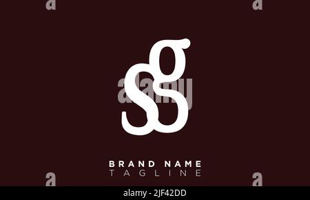 SG Alphabet letters Initials Monogram logo Stock Vector