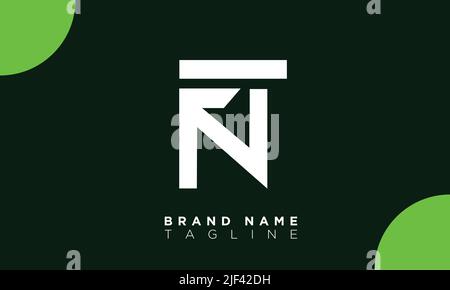FN Alphabet letters Initials Monogram logo Stock Vector