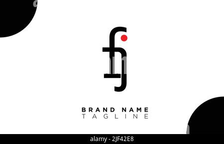 FJ Alphabet letters Initials Monogram logo Stock Vector