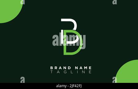 BD Alphabet letters Initials Monogram logo Stock Vector