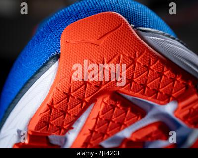close up of running trainer Stock Photo