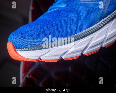 close up of running trainer Stock Photo