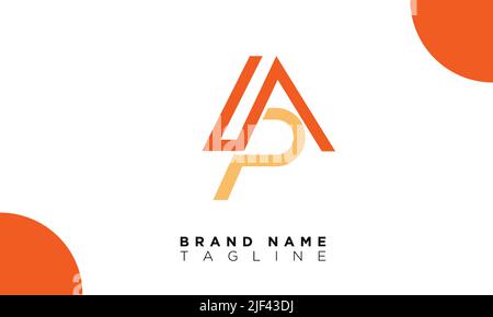 AP Alphabet letters Initials Monogram logo Stock Vector