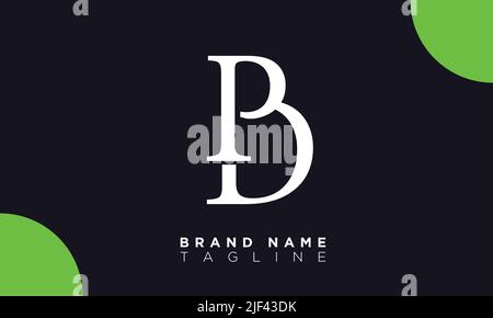 PD Alphabet letters Initials Monogram logo Stock Vector