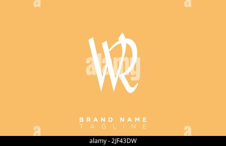 WR Alphabet letters Initials Monogram logo Stock Vector