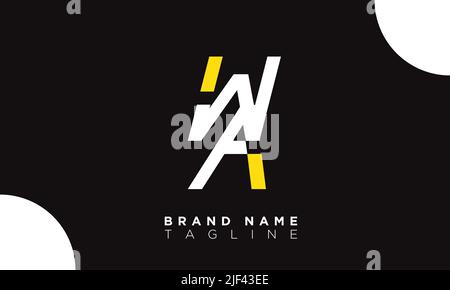 WA Alphabet letters Initials Monogram logo Stock Vector