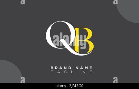 QB Alphabet letters Initials Monogram logo Stock Vector