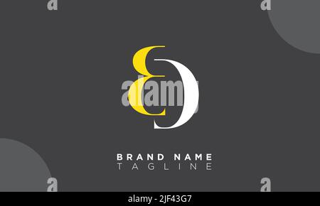 ED Alphabet letters Initials Monogram logo DE, E and D Stock Vector