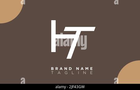 HT Alphabet letters Initials Monogram logo TH Stock Vector