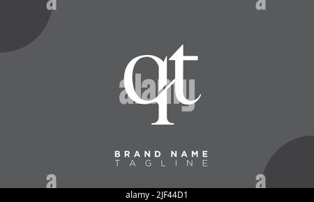 QT Alphabet letters Initials Monogram logo TQ Stock Vector