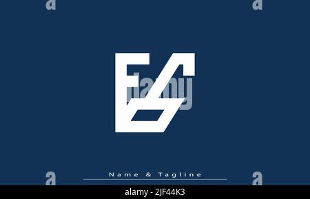 Alphabet letters Initials Monogram logo ES , SE Stock Vector