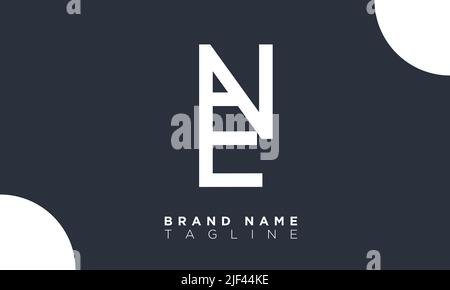 EN Alphabet letters Initials Monogram logo Stock Vector