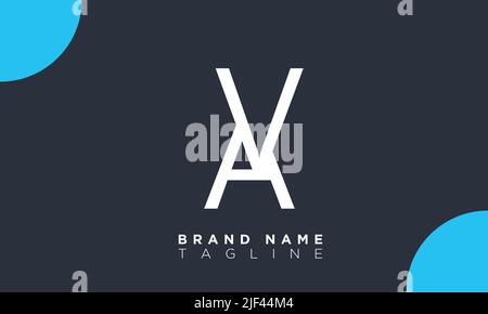 AV Alphabet letters Initials Monogram logo Stock Vector