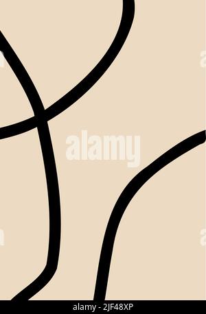 Boho abstraction. Minimalism. Contemporary art. Various forms. For templates, presentations. Stock Vector