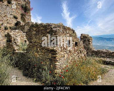 The byzantine archaeological site of Mystras in Peloponnese, Greece. Stock Photo