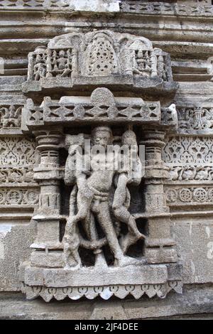 Shiv temple noted for its beautiful sculptures and carvings, Kukdeshwar Temple Stock Photo