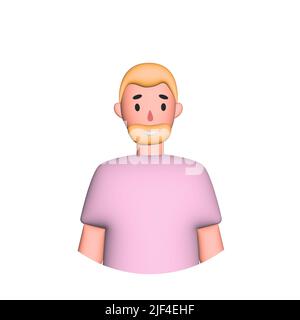 Web icon man, middle-aged man with beard - illustration Stock Photo