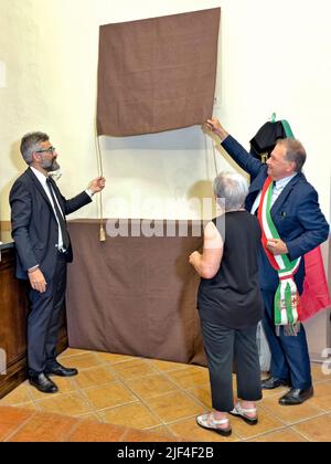 The unveiling of the plaque in memory of the Jewish lawyers excluded from the Italian racial laws of 1938-1939 Stock Photo