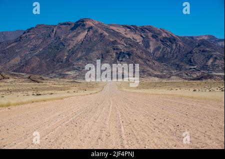 Road to Brandberg Mountain in Namibia Africa Stock Photo