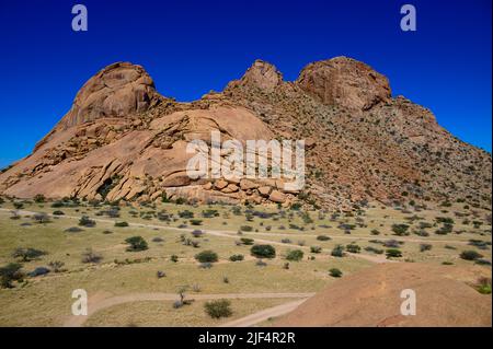 Campsite at the Spitzkoppe in Namibia Africa Stock Photo