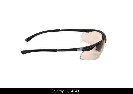 Safety glasses for shooting and work isolated on white background Stock Photo