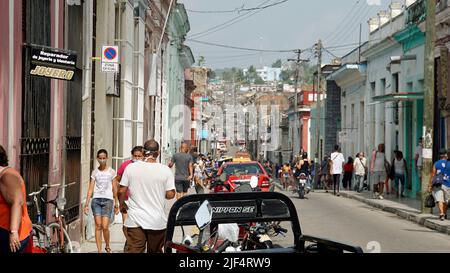 Matanzas, Cuba, circa may 2022: run down houses in the streets of Matanzas Stock Photo