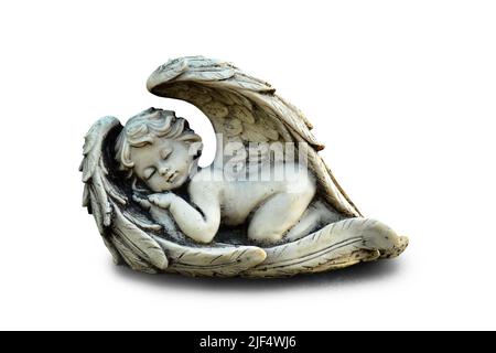 Angel figurine isolated on white background Stock Photo