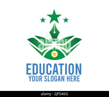 University college school logo template design Stock Vector