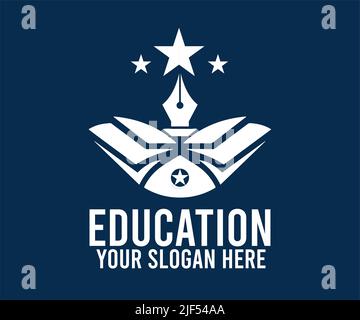 University college school logo template design Stock Vector