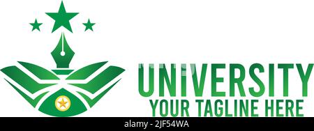 University college school logo template design Stock Vector
