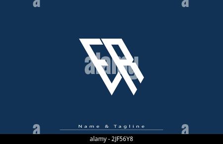 Alphabet letters Initials Monogram logo ER , RE Stock Vector