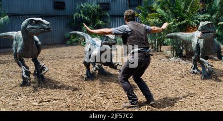 CHRIS PRATT, JURASSIC WORLD, 2015 Stock Photo