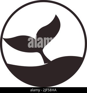 Whale icon logo design illustration template vector Stock Vector