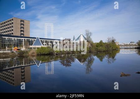 Old Ottawa City Hall building and river in spring, Ottawa, Ontario, Canada. Stock Photo