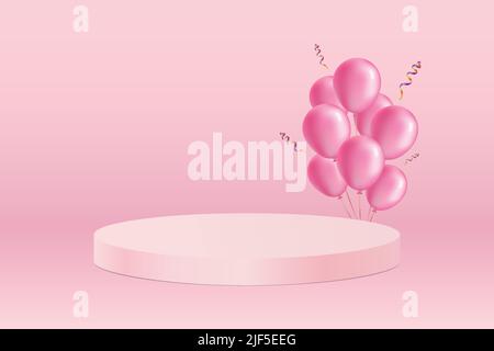 Celebration podium. Vector illustration. Stock Vector
