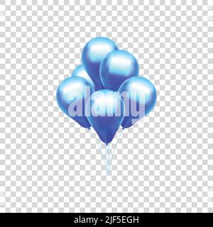 Blue balloons. Vector illustration. Stock Vector