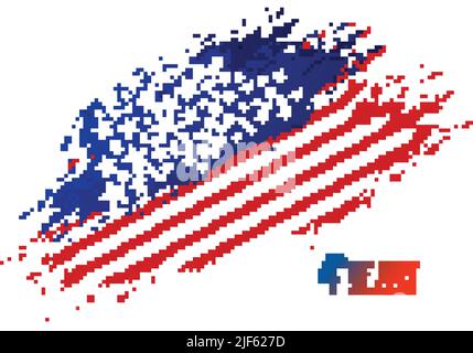 American flag background national day holiday design Stock Vector Image ...