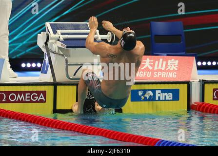 Ryan Murphy of USA Finale 100 M Backstroke Men  during the 19th FINA World Championships Budapest 2022, Swimming event on June 20 2022 in Budapest, Hungary - Photo Laurent Lairys / DPPI Stock Photo