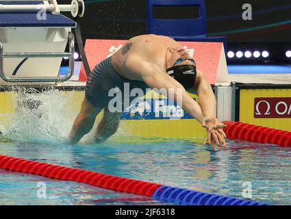 Ryan Murphy of USA Finale 100 M Backstroke Men  during the 19th FINA World Championships Budapest 2022, Swimming event on June 20 2022 in Budapest, Hungary - Photo Laurent Lairys / DPPI Stock Photo