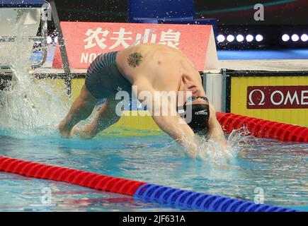 Ryan Murphy of USA Finale 100 M Backstroke Men  during the 19th FINA World Championships Budapest 2022, Swimming event on June 20 2022 in Budapest, Hungary - Photo Laurent Lairys / DPPI Stock Photo