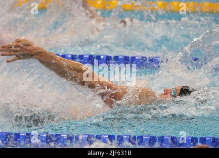 Ryan Murphy of USA Finale 100 M Backstroke Men  during the 19th FINA World Championships Budapest 2022, Swimming event on June 20 2022 in Budapest, Hungary - Photo Laurent Lairys / DPPI Stock Photo