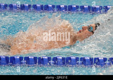 Ryan Murphy of USA Finale 100 M Backstroke Men  during the 19th FINA World Championships Budapest 2022, Swimming event on June 20 2022 in Budapest, Hungary - Photo Laurent Lairys / DPPI Stock Photo