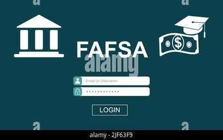 Illustration of a fafsa concept Stock Photo