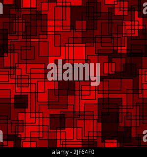 Quad seamless pattern. Repeated overlap hexagon motif texture print Stock Vector