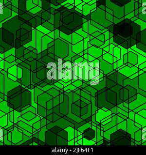 Honeycomb seamless pattern. Repeated overlap hexagon motif texture print Stock Vector
