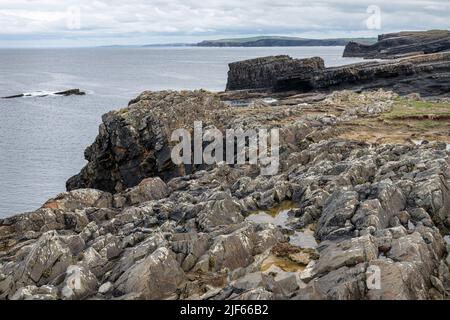 County Clare Coastline at Bridges of Ross, Ireland Stock Photo