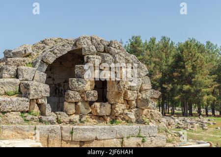 Ruins of Perge, an ancient Greek city in Anatolia, now in Antalya Province of Turkey. Stock Photo